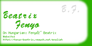 beatrix fenyo business card